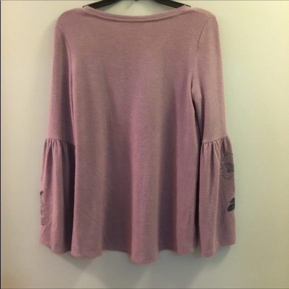 SIMPLY VeraVera Wang Small purple bell sleeve Top - Picture 6 of 15